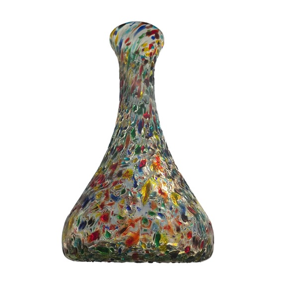 Bambeco Dining Mexican Multicolored Confetti Glass Wine Decanter